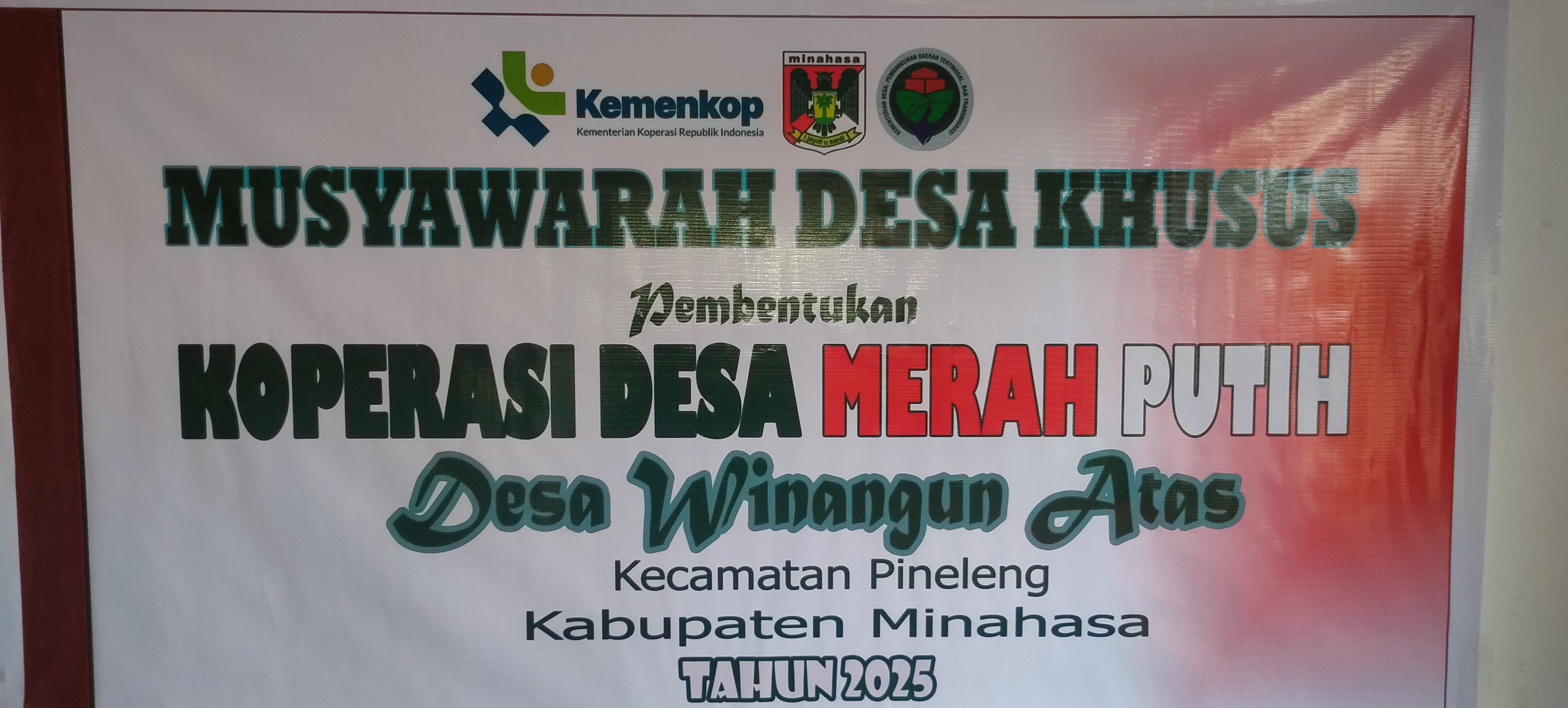 News Musyawarah Desa Khusus pembahasan Koperasi Desa Merah Putih di Desa Winangun Atas Kec. Pineleng